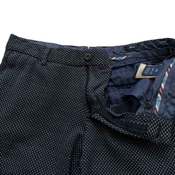 Scotch & Soda Pants Mens 30x32 (30x24) Mott Dress Casual Geometric Print Blue - Picture 3 of 6